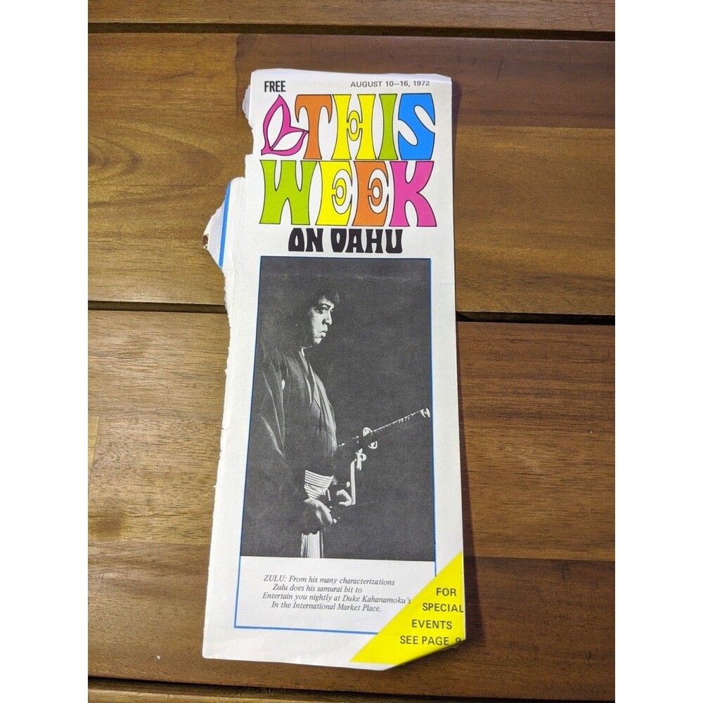 1972 This Week On Ohau Hilton Rainbow Bazaar Brochure